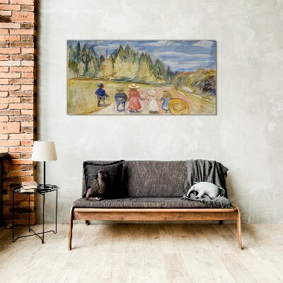 Tablou sticla Fairytale Forest Edvard Munch
