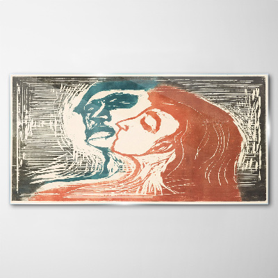 Tablou pe sticla Munch de abstractizare a personajelor
