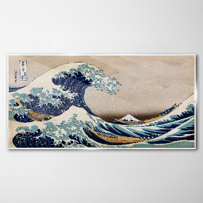Tablou sticla Marele Val de lângă Kanagawa