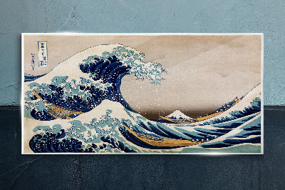 Tablou sticla Marele Val de lângă Kanagawa