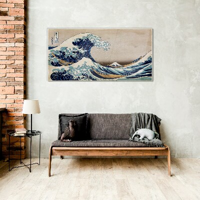 Tablou sticla Marele Val de lângă Kanagawa