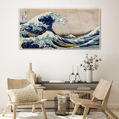 Tablou sticla Marele Val de lângă Kanagawa