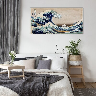 Tablou sticla Marele Val de lângă Kanagawa