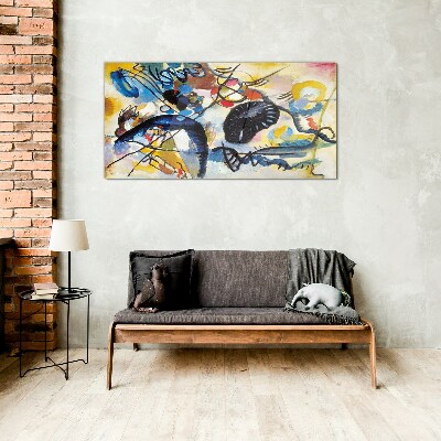 Tablou sticla Peisaj abstract de culori