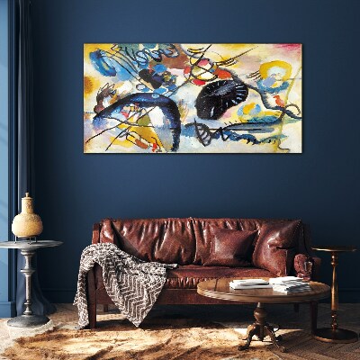 Tablou sticla Peisaj abstract de culori