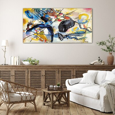 Tablou sticla Peisaj abstract de culori