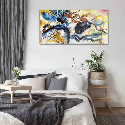 Tablou sticla Peisaj abstract de culori