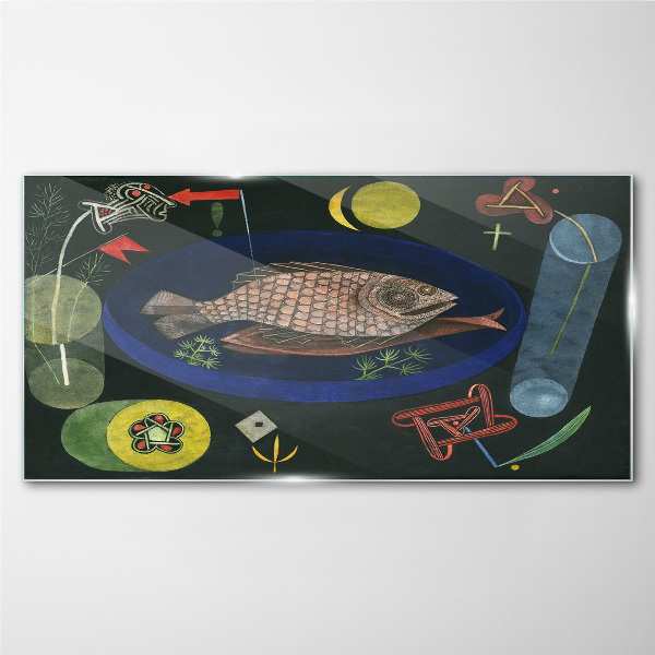 Tablou sticla În jurul peștilor Paul Klee