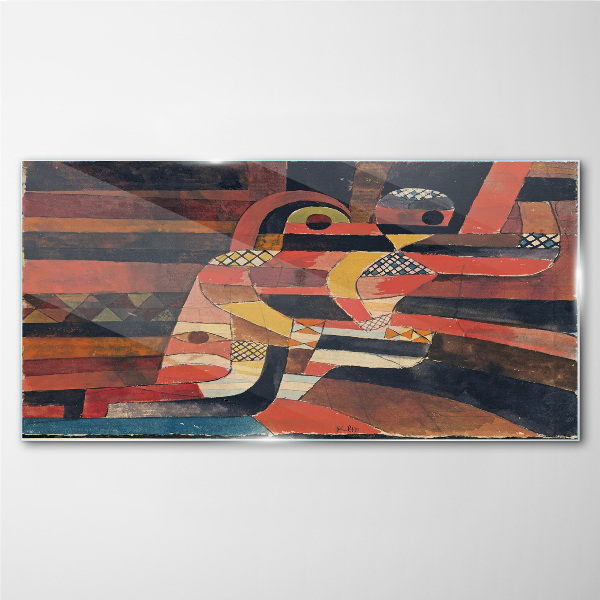 Tablou sticla Dans abstract de forme colorate