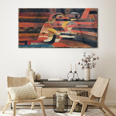 Tablou sticla Dans abstract de forme colorate