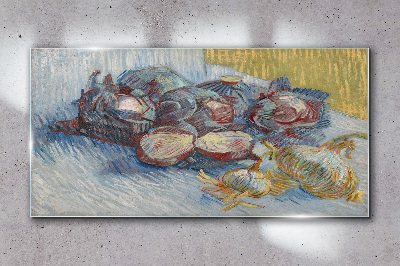 Tablou sticla Varză și Van Gogh Onion