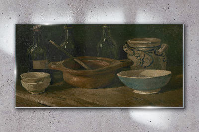 Tablou sticla Natura moartă cu vase
