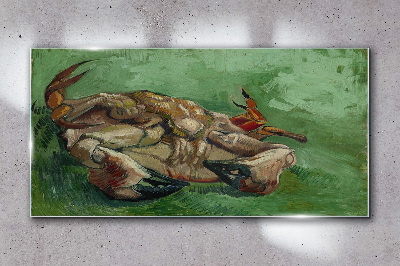 Tablou sticla Crab întins pe spate