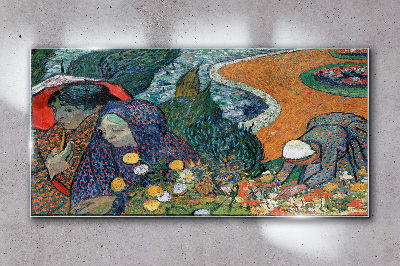 Tablou sticla Barci pe plaja Van Gogh