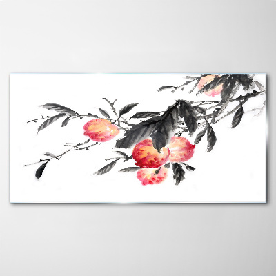 Tablou sticla Accente florale într-un stil delicat