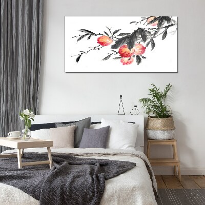 Tablou sticla Accente florale într-un stil delicat