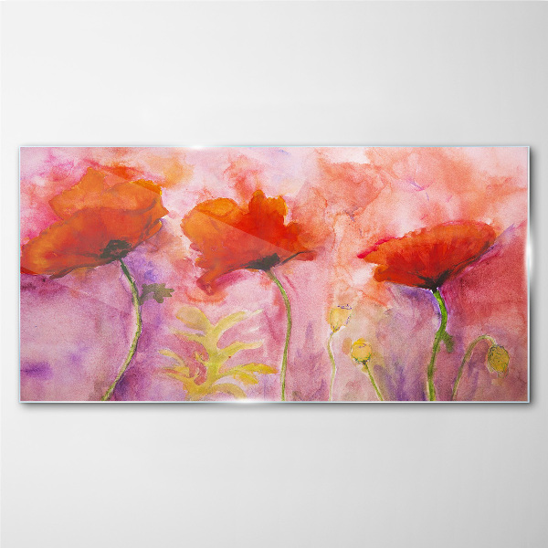 Tablou sticla Un vis floral in nuante de roz