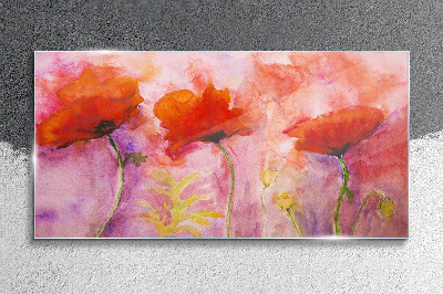 Tablou sticla Un vis floral in nuante de roz