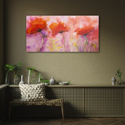 Tablou sticla Un vis floral in nuante de roz