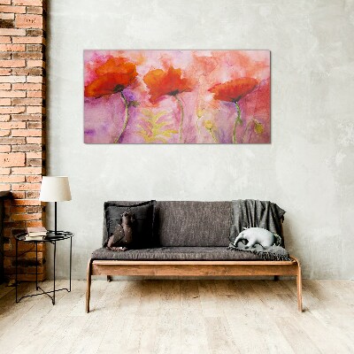 Tablou sticla Un vis floral in nuante de roz