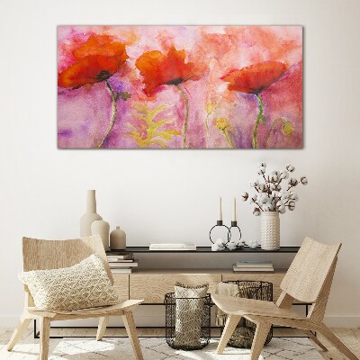 Tablou sticla Un vis floral in nuante de roz