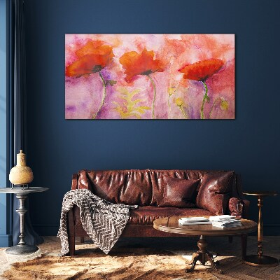 Tablou sticla Un vis floral in nuante de roz