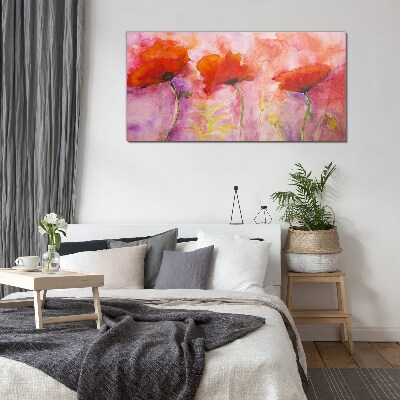 Tablou sticla Un vis floral in nuante de roz