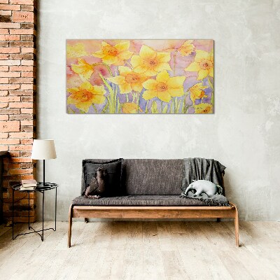 Tablou sticla Dansul florilor narciselor