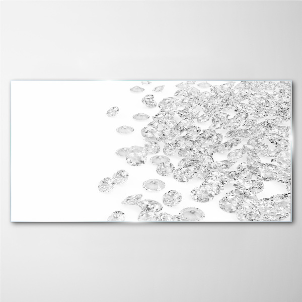 Tablou sticla Ploaie de cristal pe fundal alb