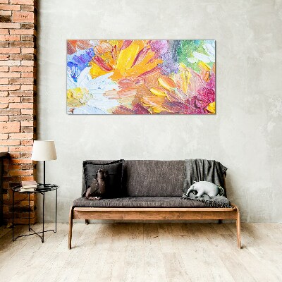 Tablou sticla Buchet de flori colorat