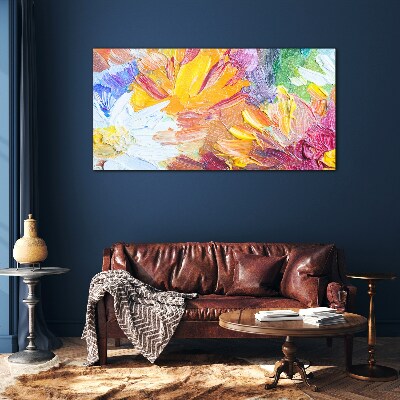 Tablou sticla Buchet de flori colorat