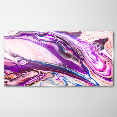 Tablou sticla Valuri violet de abstractizare