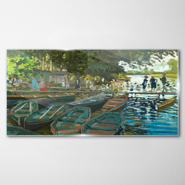 Tablou sticla La Grenouillere Monet