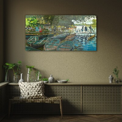 Tablou sticla La Grenouillere Monet