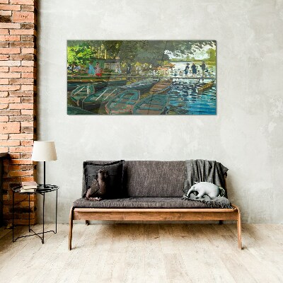 Tablou sticla La Grenouillere Monet