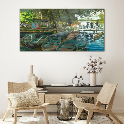 Tablou sticla La Grenouillere Monet