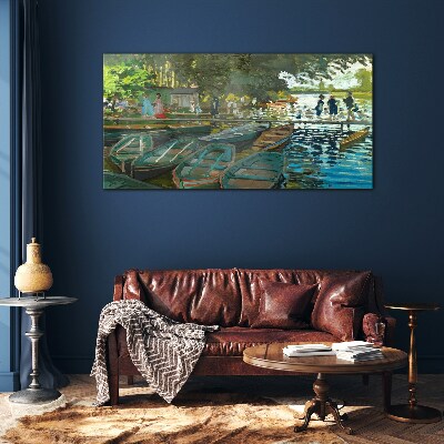 Tablou sticla La Grenouillere Monet