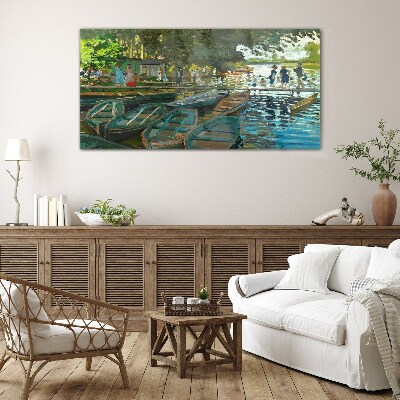 Tablou sticla La Grenouillere Monet