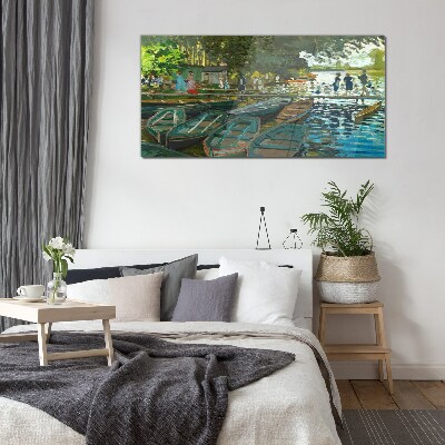Tablou sticla La Grenouillere Monet