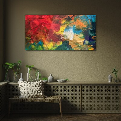 Tablou sticla Haos colorat