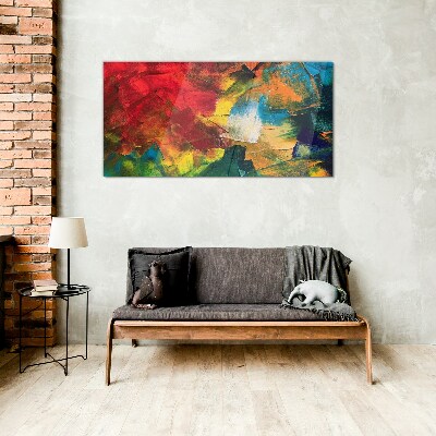 Tablou sticla Haos colorat