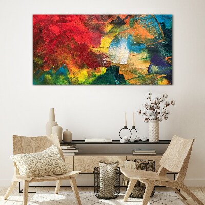 Tablou sticla Haos colorat