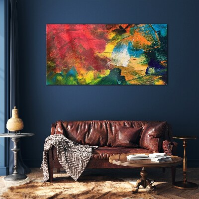 Tablou sticla Haos colorat