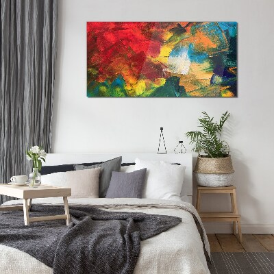 Tablou sticla Haos colorat