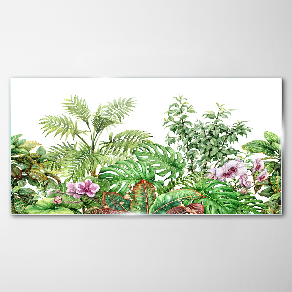 Tablou sticla Oaza tropicala de verdeata