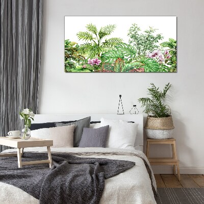 Tablou sticla Oaza tropicala de verdeata