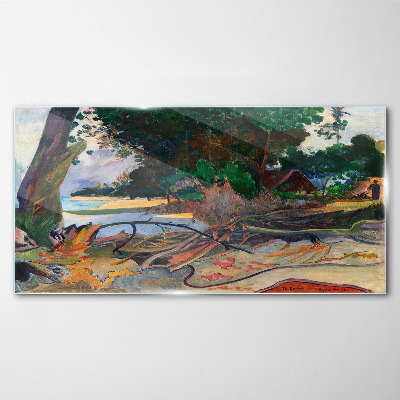 Tablou sticla Peisaj tropical cu copaci