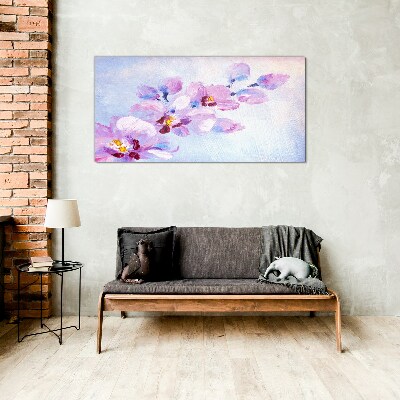 Tablou sticla Un vis floral in nuante pastelate