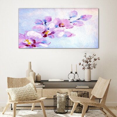 Tablou sticla Un vis floral in nuante pastelate
