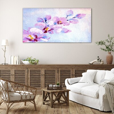 Tablou sticla Un vis floral in nuante pastelate